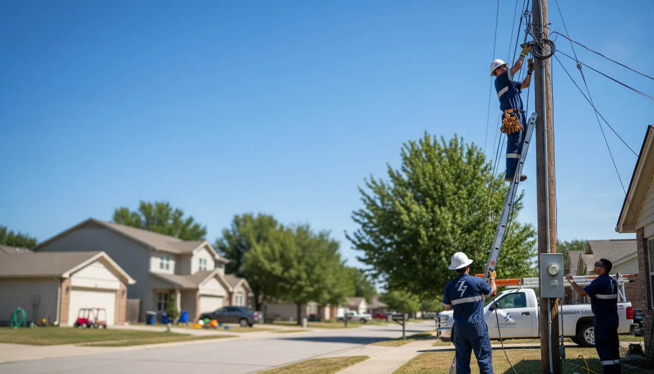 Residential electrician providing installation services in Clinton, OK